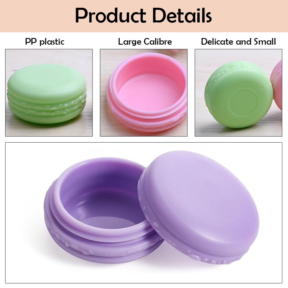12 PCS Travel Pots 10ml Multicolour Empty Sample Pots Reusable Travel Jars Round Cosmetic Container Jars with Lids for Face Cream Lotions Powder Makeup 6 Colors - Image 3