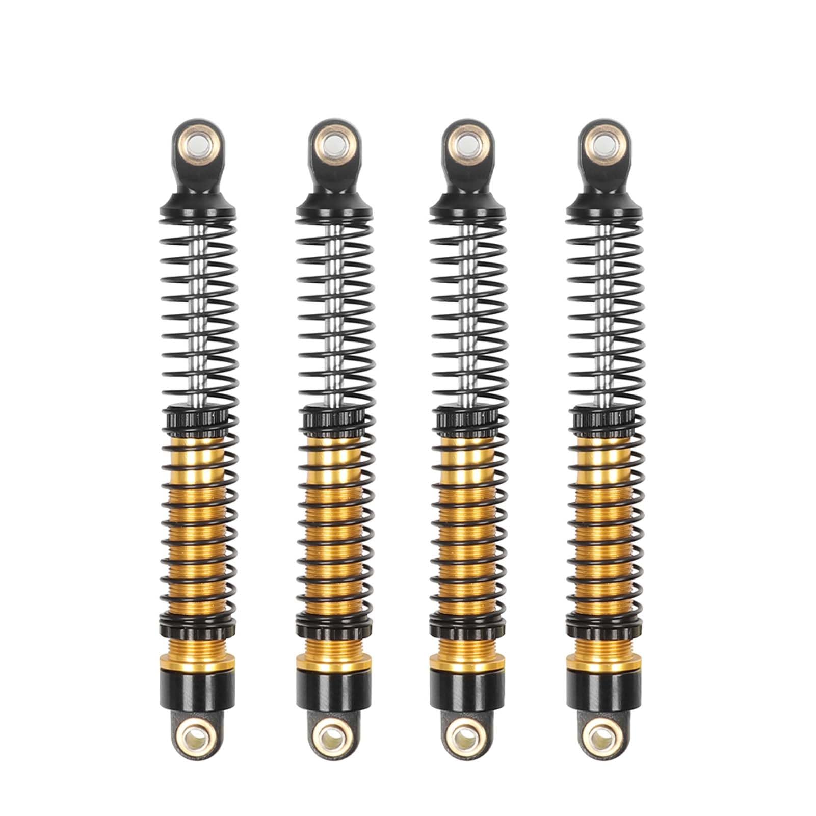 KEEDA 4PCS Aluminum Threaded Shock Absorbers Oil Damper for 1/18 RC Crawler Car TRX4M TRX4MT 1/12 RC Crawler Upgrade Parts (Gold, 77mm) - Image 4