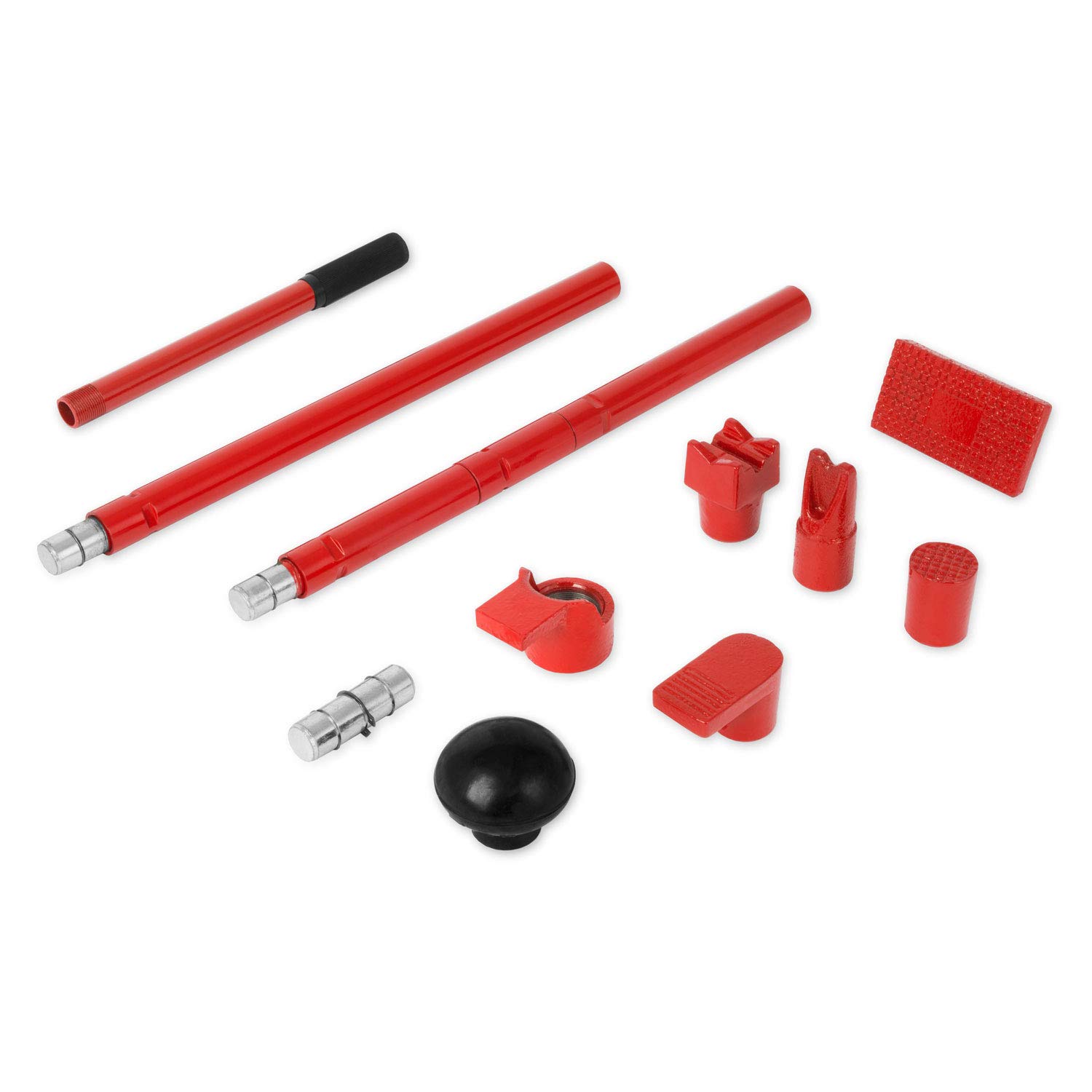 EBERTH Kit raddrizzatura corpo idraulico da 4 tonnellate con valigetta di trasporto (spargitore idraulico a V, 7 pezzi in pressione, 3 prolunghe) robusta scatola con accessori