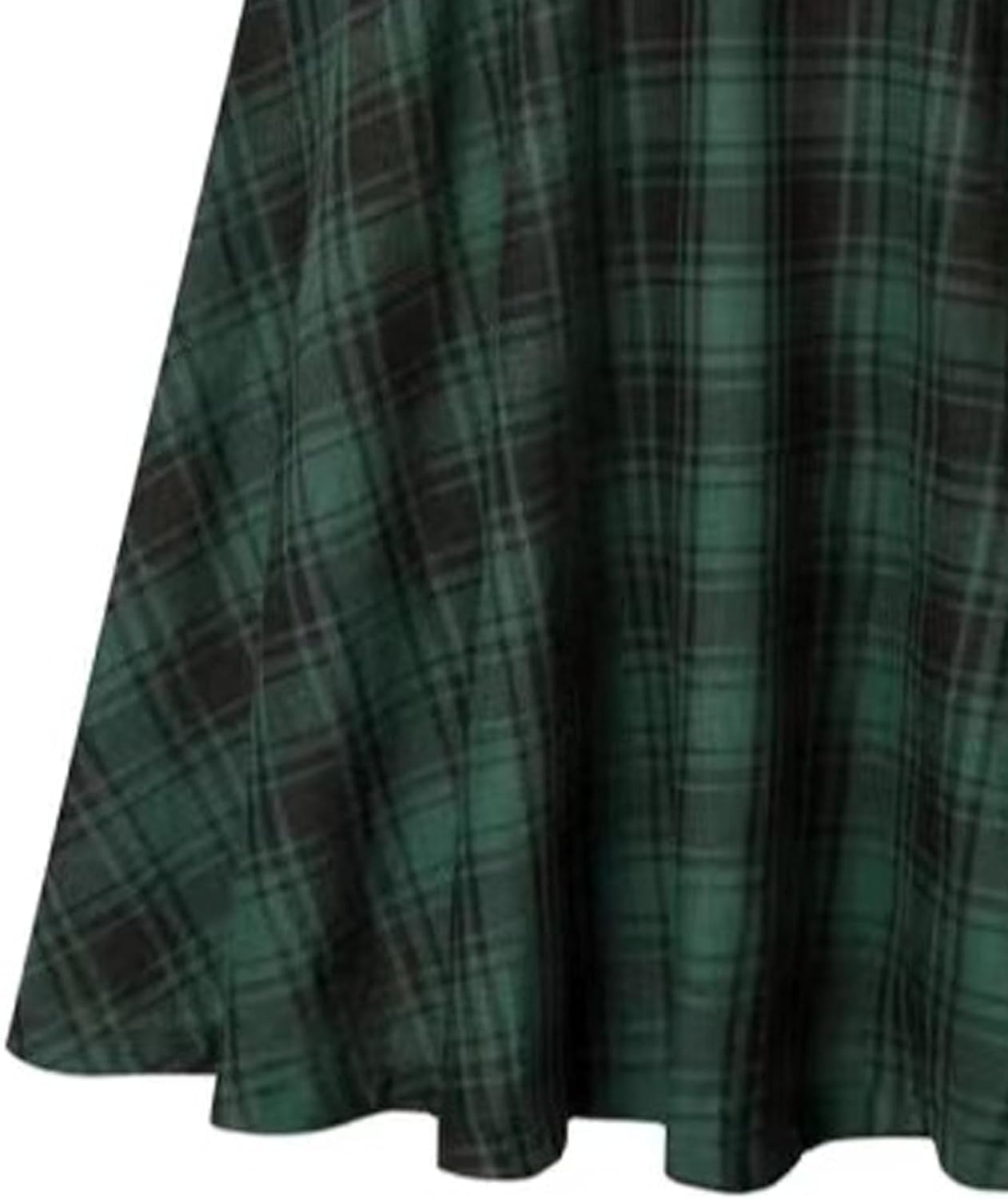 SEMATOMALA Women's Tartan Plaid A Line Skirt Fall Winter High Waisted Victorian Flowy Flannel Long Skirts - Image 5