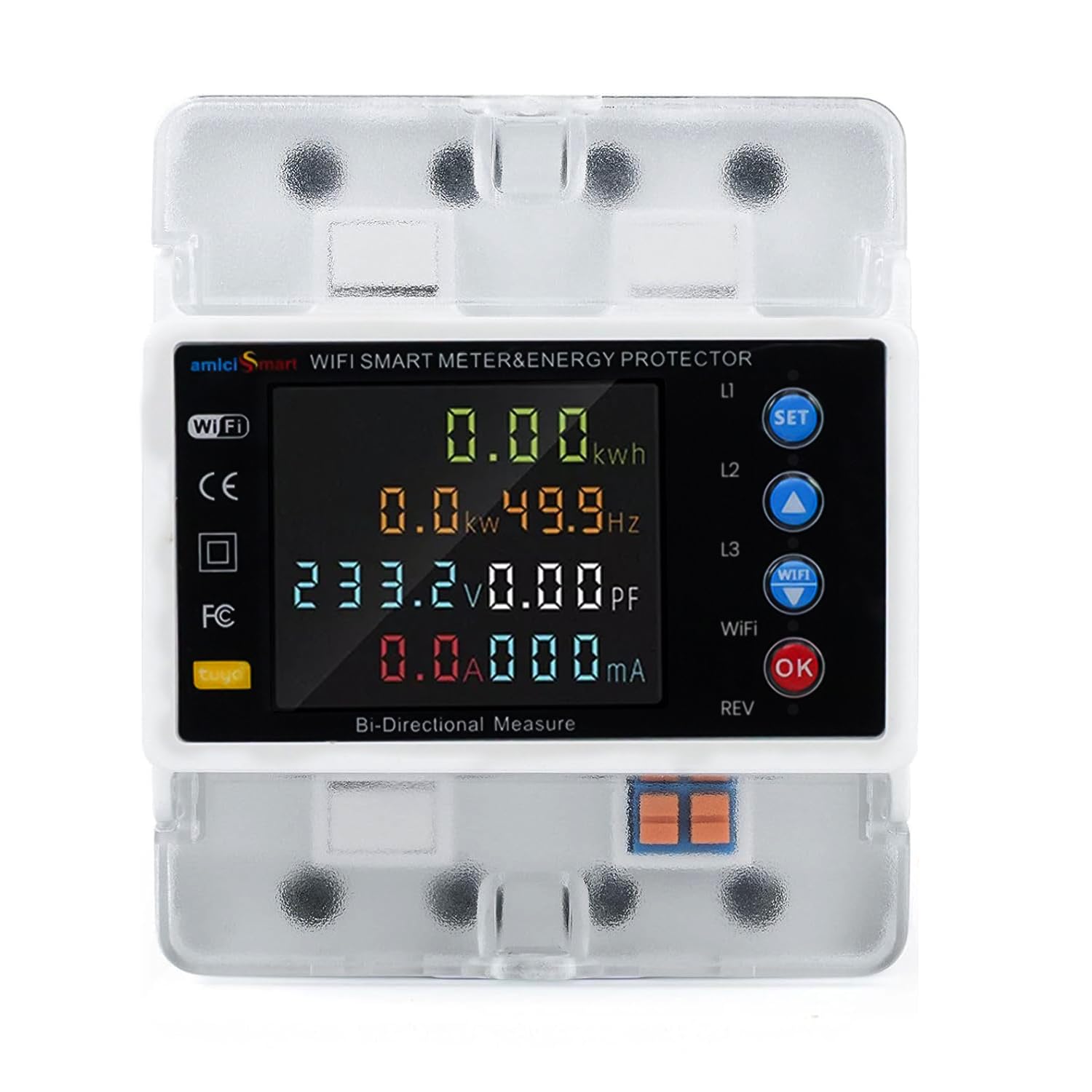 amiciSmart 3-Phase WiFi Energy Meter | Bi-Directional 80A Ampere Meter with Over/Under Voltage, Current & Leakage Protection | Electric Meter for Home Monitoring and Safety-image-14