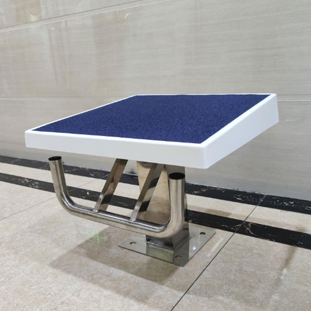 Heavy Duty 304 Stainless Steel Diving Platform, Non-Slip 15° Inclined Diving Board, 600 Lbs Capacity, Professional Swimming Pool Equipment