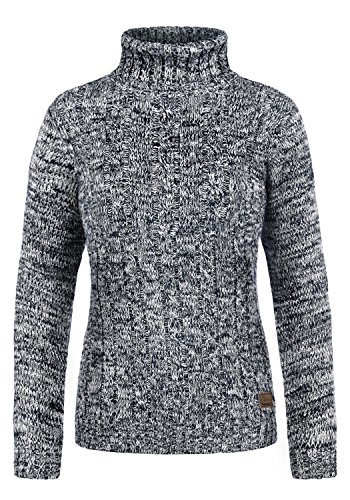 Preisvergleich Produktbild DESIRES Philipa Damen Rollkragenpullover Pullover Zopfstrick Mit Rollkragen Aus 100% Baumwolle, Größe:S, Farbe:Insignia Blue (1991)