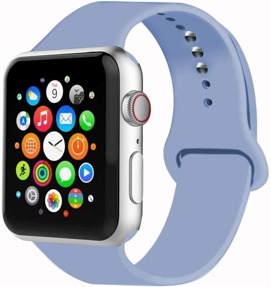 MOOLLY for Watch Band 38mm 40mm 42mm 44mm, Soft Silicone Watch Strap Replacement Sport Band Compatible with Watch Band SE Series 6/5/4/3/2/1 Sport & Edition (Pollen Yellow MOOLLY, 40mm(38mm) S/M) : Cell Phones & Accessories