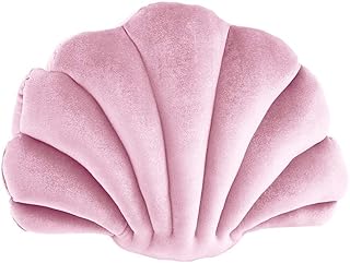 VKTY Seashell Shaped Pillow Velvet Cozy Solid Throw Pillow Case Decorative Couch Cushion Throw Pillows Shell With Pillow Insert for Home Sofa Bed Living Room Decor,Throw Pillows