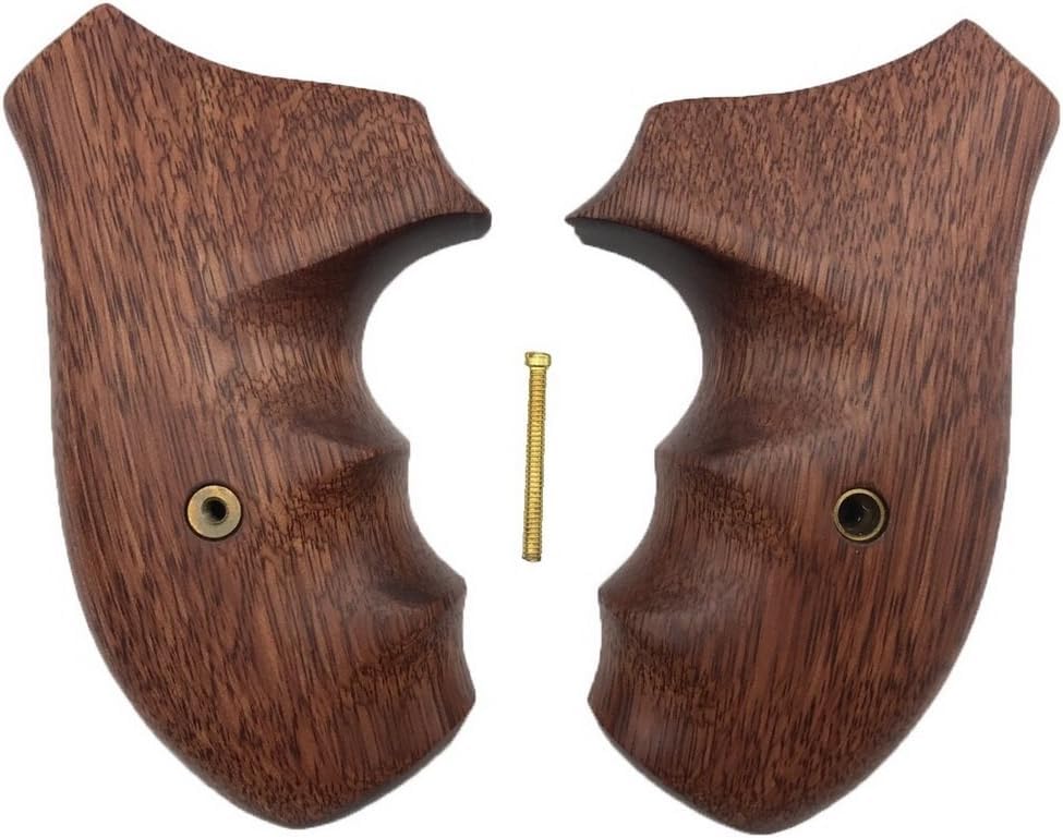 BMPL New Grips Rossi Small Frame Round Butt Grips R352 R461 R462 six Shot Revolver chambered in .38 Special or .357 Magnum Grips Smooth Hardwood Handmade Handcraft Handgun