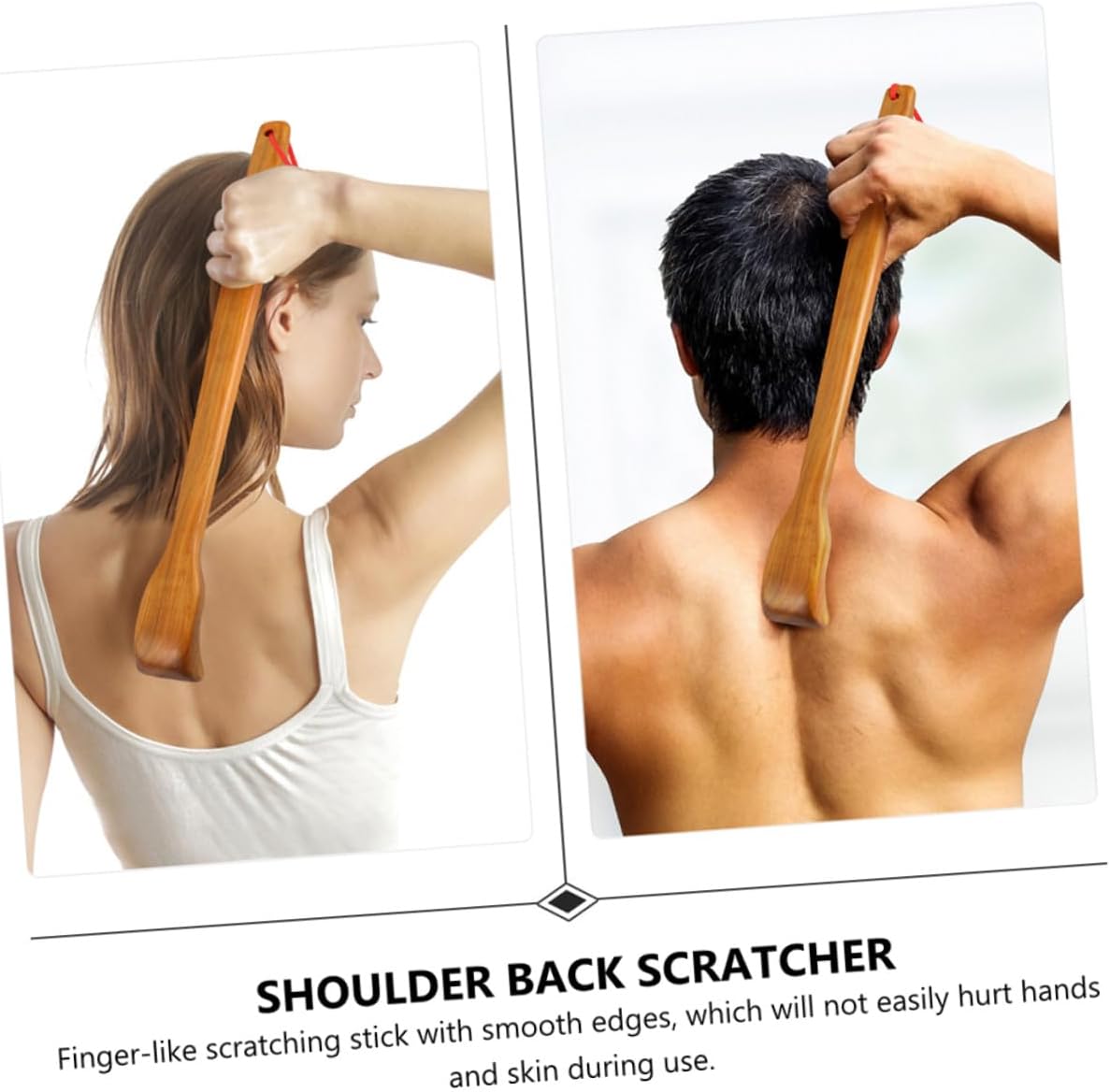 2pcs Back Scratcher Itch Relief Tool with Smooth Claws Long Handle for Adults Convenient Reach Back Scraping Massage (2pcs)