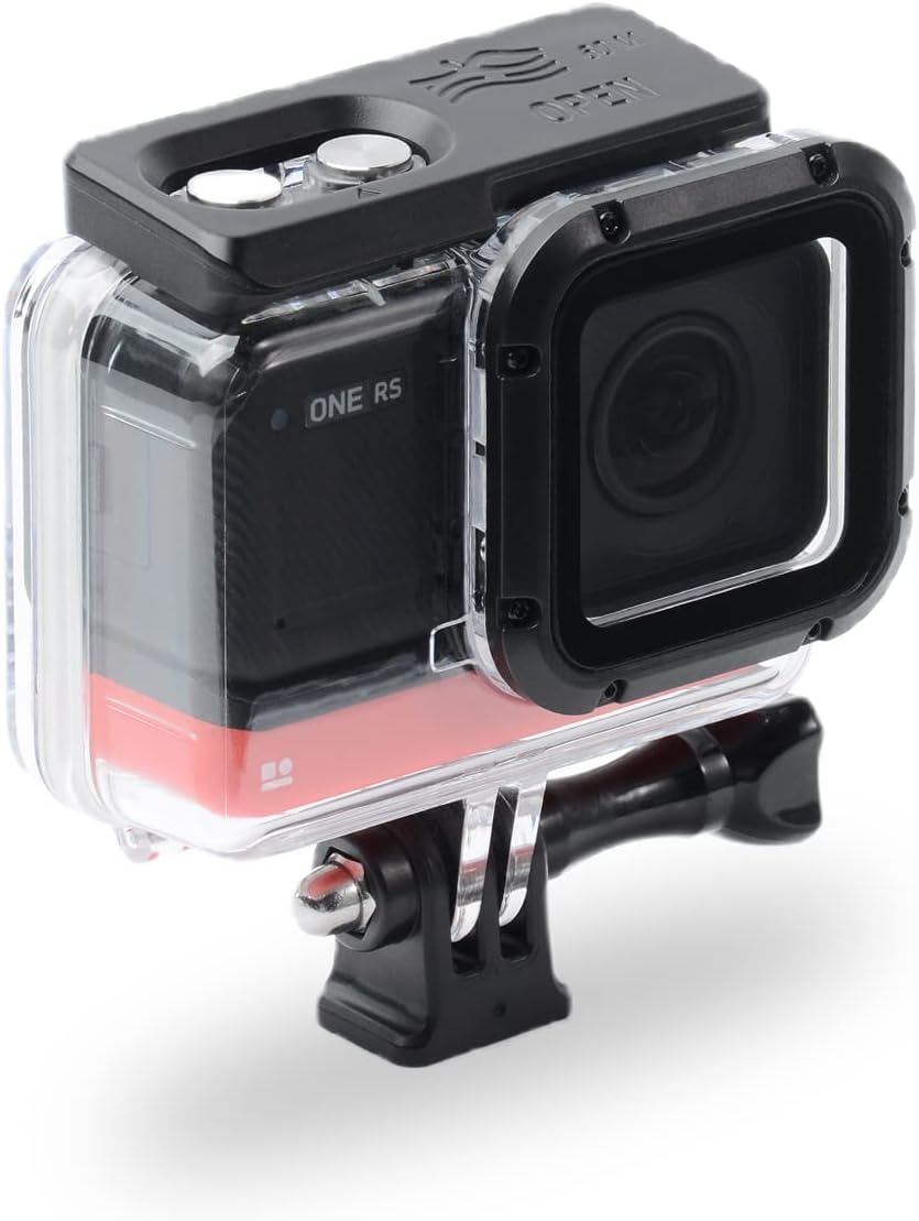 Waterproof Housing Case for Insta360 ONE RS 4K Edition, Underwater Diving Protective Shell 60M/196FT with Bracket Accessories