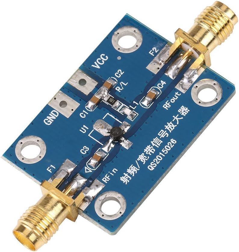 RF Amplifier, 0.1-2000MHz RF Wideband Amplifier Gain 30dB Low-noise Amplifier LNA Board Module