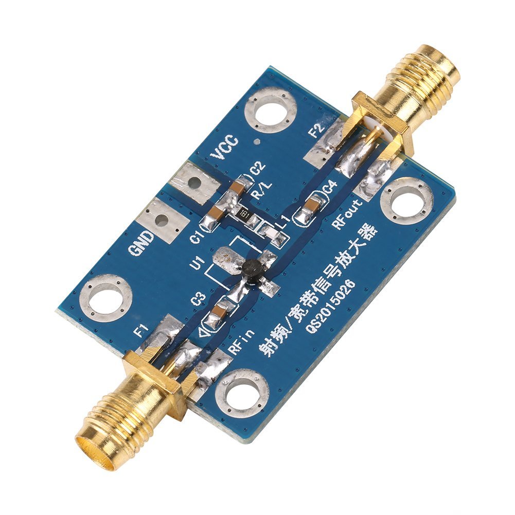 RF Amplifier, 0.1-2000MHz RF Wideband Amplifier Gain 30dB Low-noise Amplifier LNA Board Module