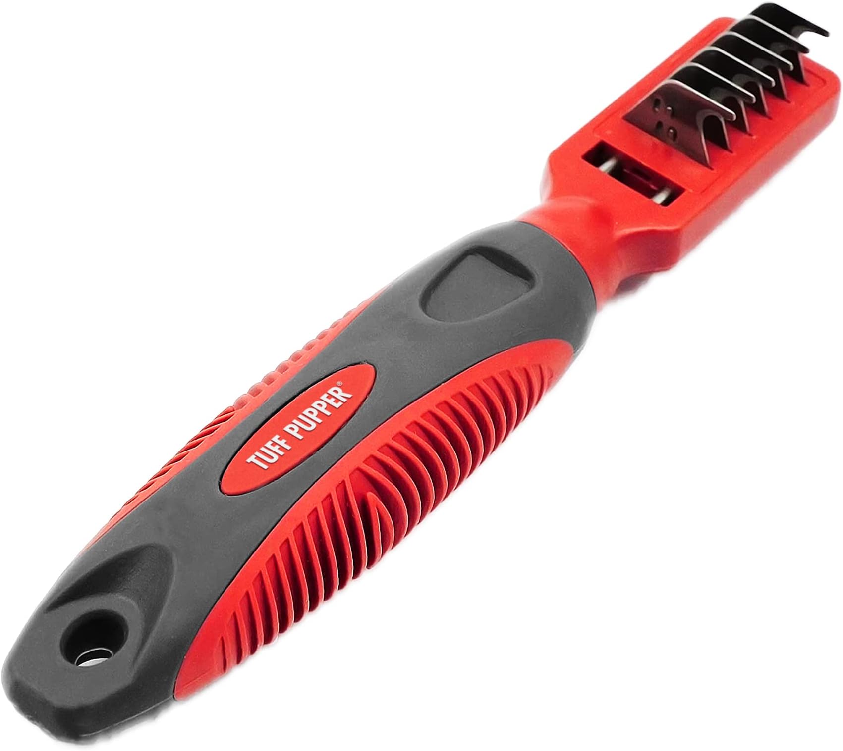 Tuff Pupper Deep Knot and Mat Remover Tool | Dematting Brush for Dogs, Cats, and Small Animals | Mat Splitting Grooming Comb for Long and Short Fur Pets