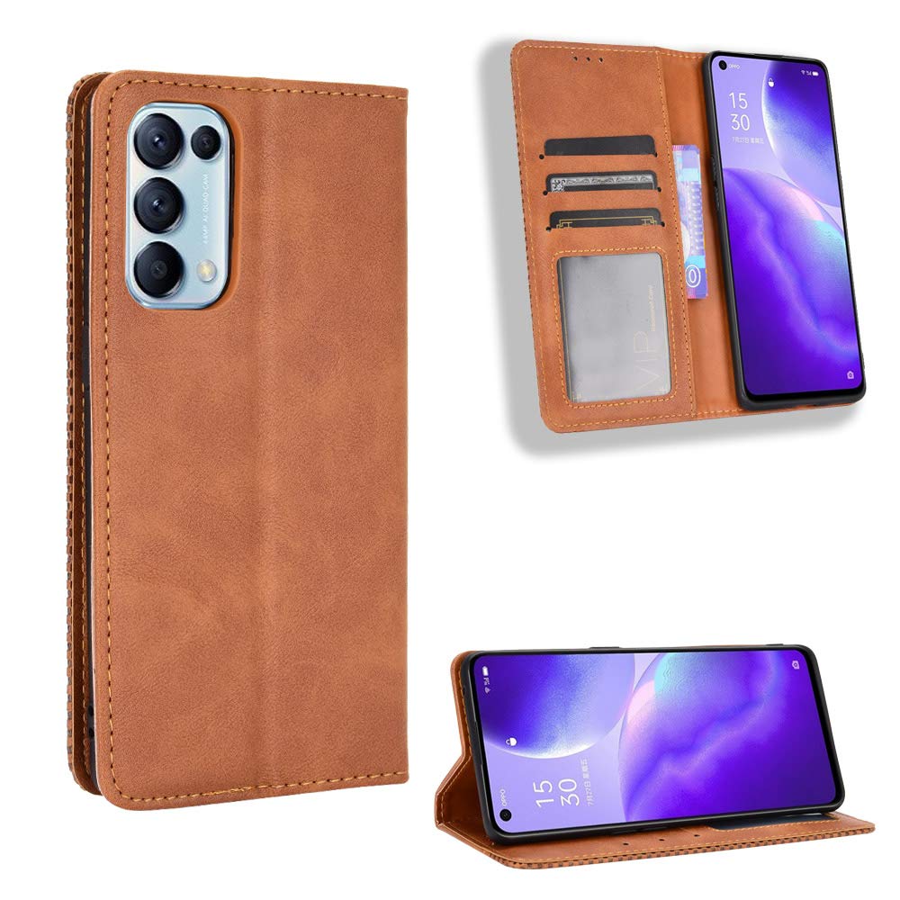 Case For Oppo Find X3 Lite Case Cover,Case For Oppo Reno 5K PEGM10 Leather Case,Flip Leather Wallet Cover Case For Oppo Find X3 Lite CPH2145 / Reno 5 5G PEGT00 PEGM00 - View #4