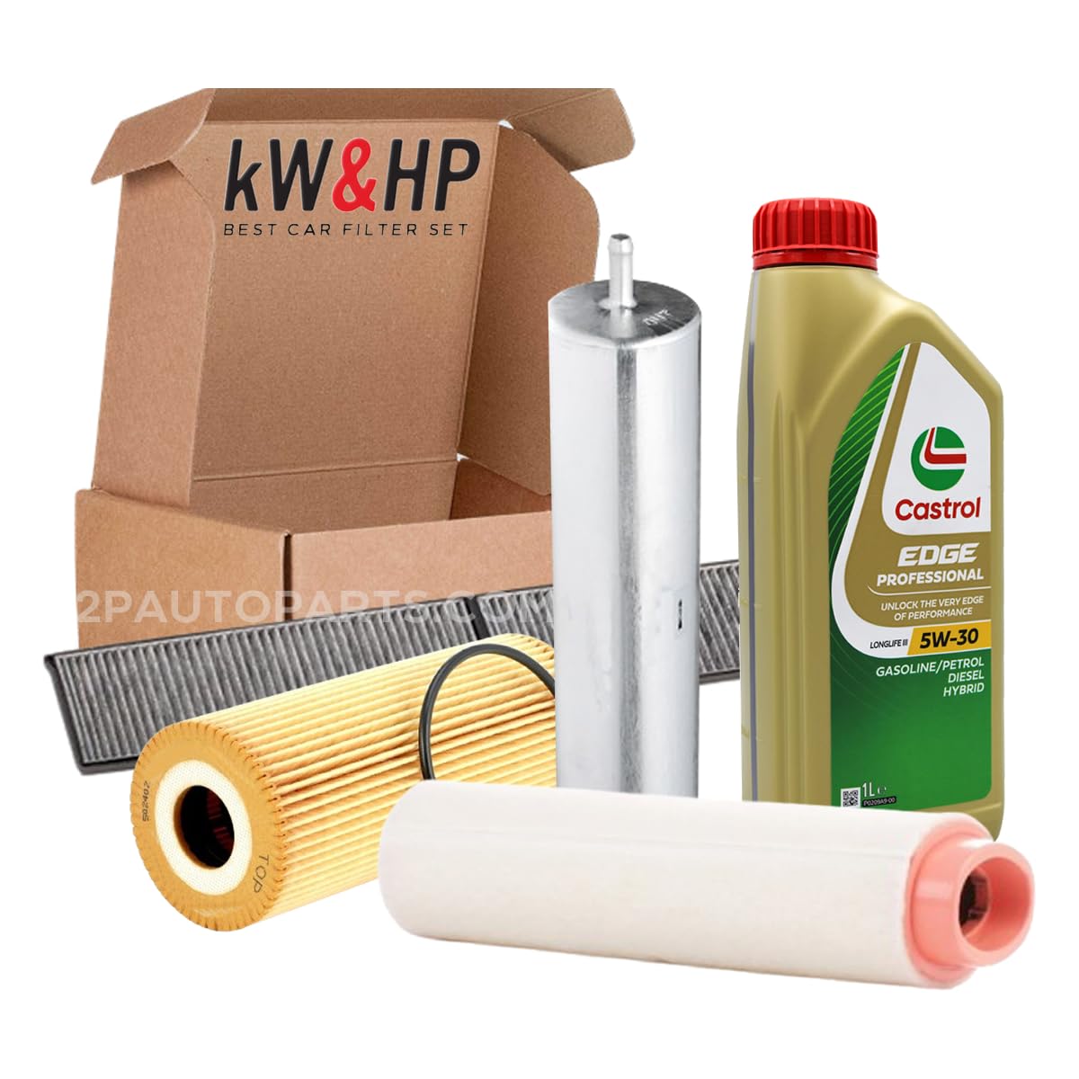 KIT TAGLIANDO 4 FILTRI E 6 LITRI DI OLIO MOTORE 5W30 5W-30 COMPATIBILE CON BMW_320D E91
