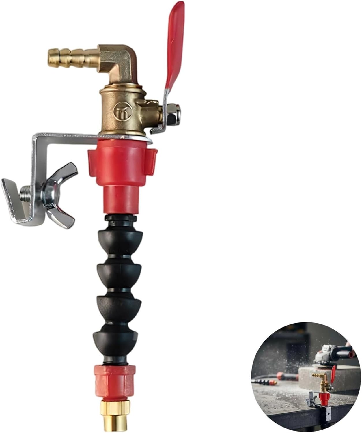 Bosreroy Wet Cutting Dust Remover For Angle Grinders, Includes Water Pump, 118.1 In Pvc Pipe, Universal Joint, Adjustable Spray Nozzle, For Tile Stone Masonry