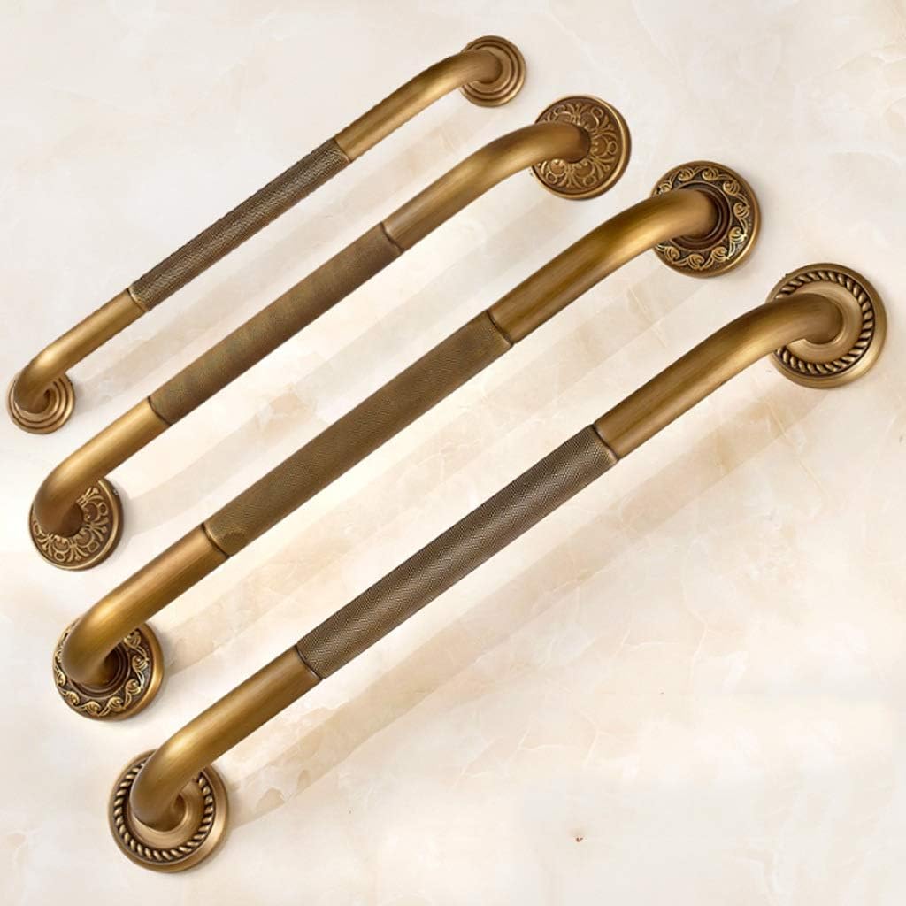 Carved Bathroom Handrail Black Full Copper Bathtub Non-Slip Handle Toilet Antique Safety