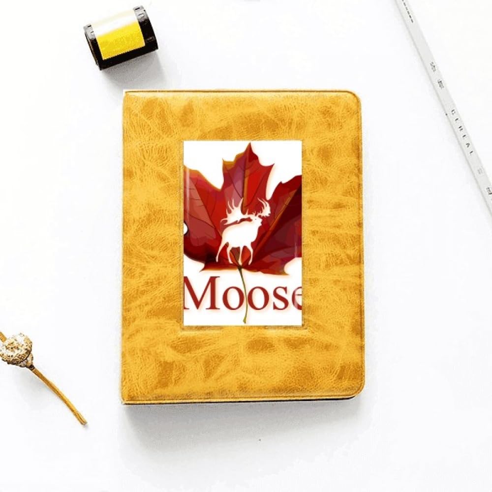 no/no Moose Outline Maple Photo Album Family Wedding Picture 4x6