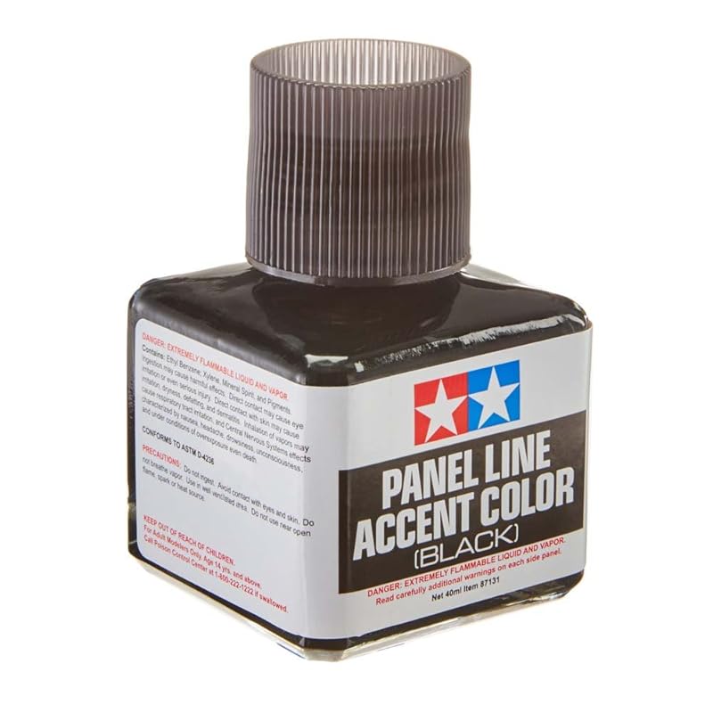 Tamiya Panel Line Accent Color 40ml Black TAM87131 Plastics Paint Enamels