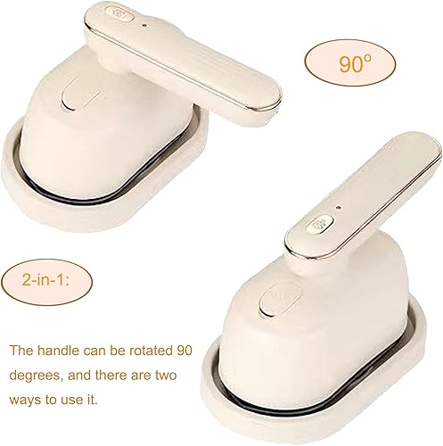 Miniatura 6 de RULA Plancha de vapor de viaje para vaporizador de ropa, mini plancha de vapor portátil para ropa, pequeña máquina de planchar en seco y húmedo 2 en