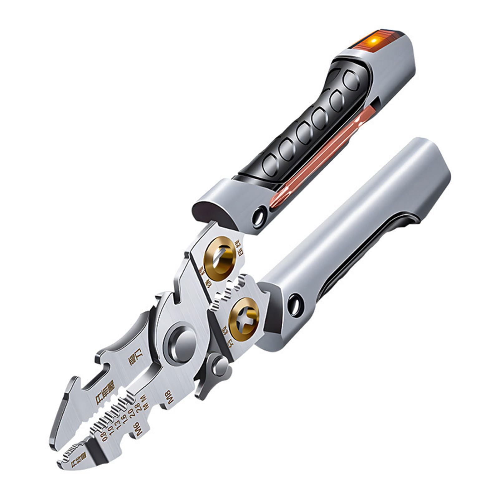 Hsioluted Wire Strippers With Electricity Measurement Function 21 In 1 Wire Stripping Pliers For Cutting Pulling Wires Scissors Multipurpose Electrician Tool For Home Portable Electrician Tool