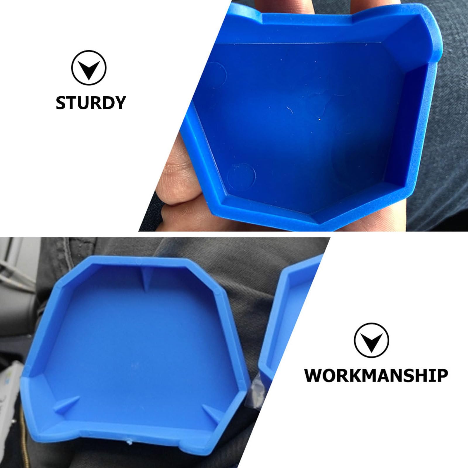 iplusmile 6Pcs Silicone Modello in Gesso Lab Modello Ex Vassoio di Base Materiale da Impronta Muffa Blu