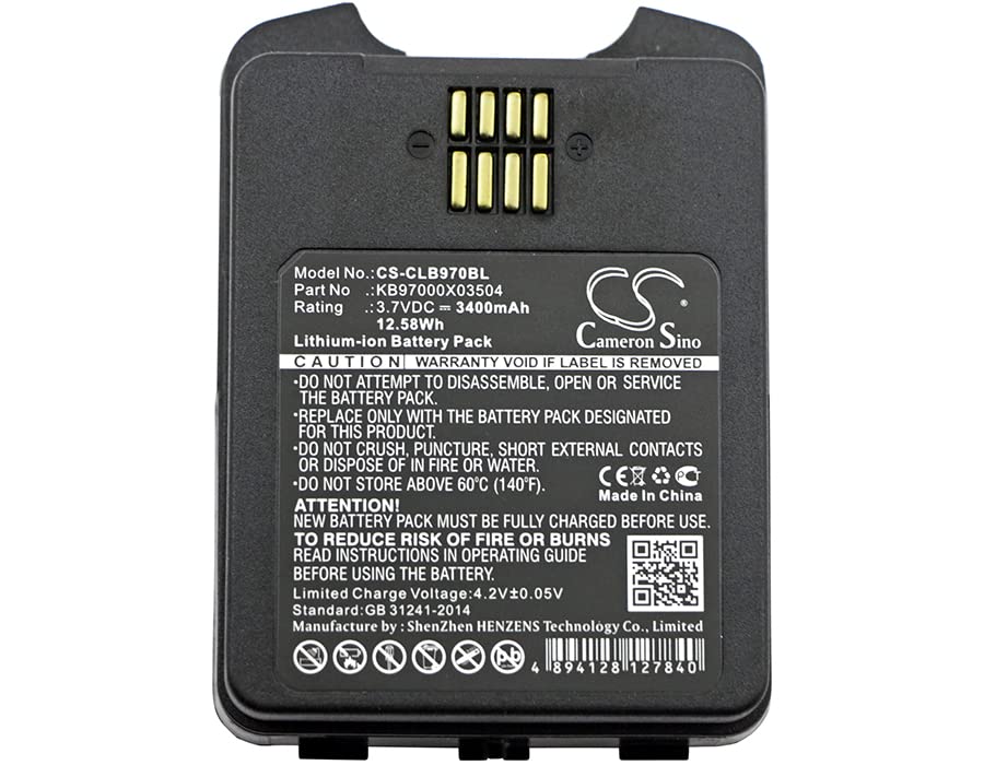 DCH 3400mAh BA-0083A6 Battery Replacement for CipherLAB 9700 KB97000X03504 BA-0085A4
