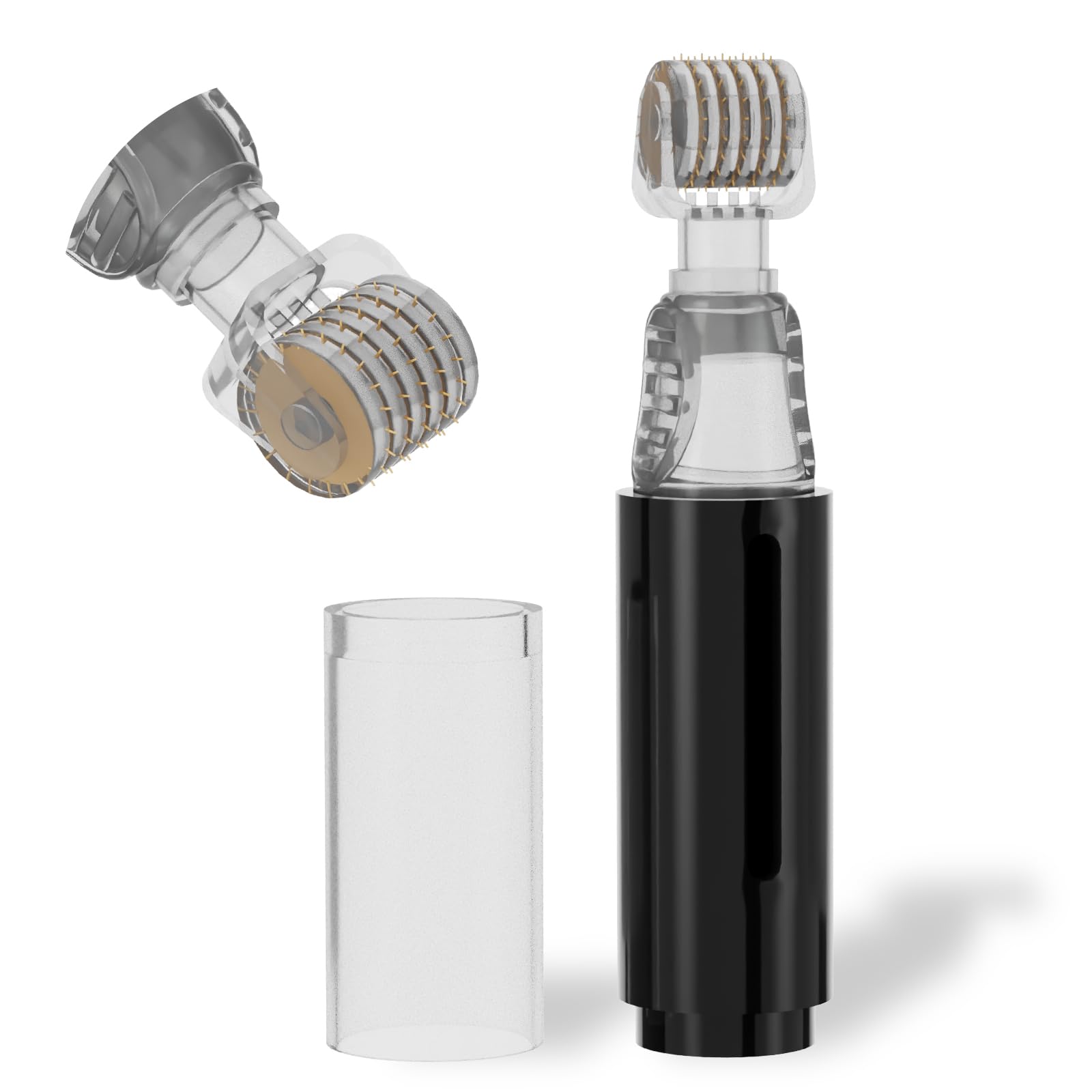 Derma Roller with Liquid Reservoir Serum Applicator for Lips Skin Hair Wrinkles Beard Easy to Use Face Roller