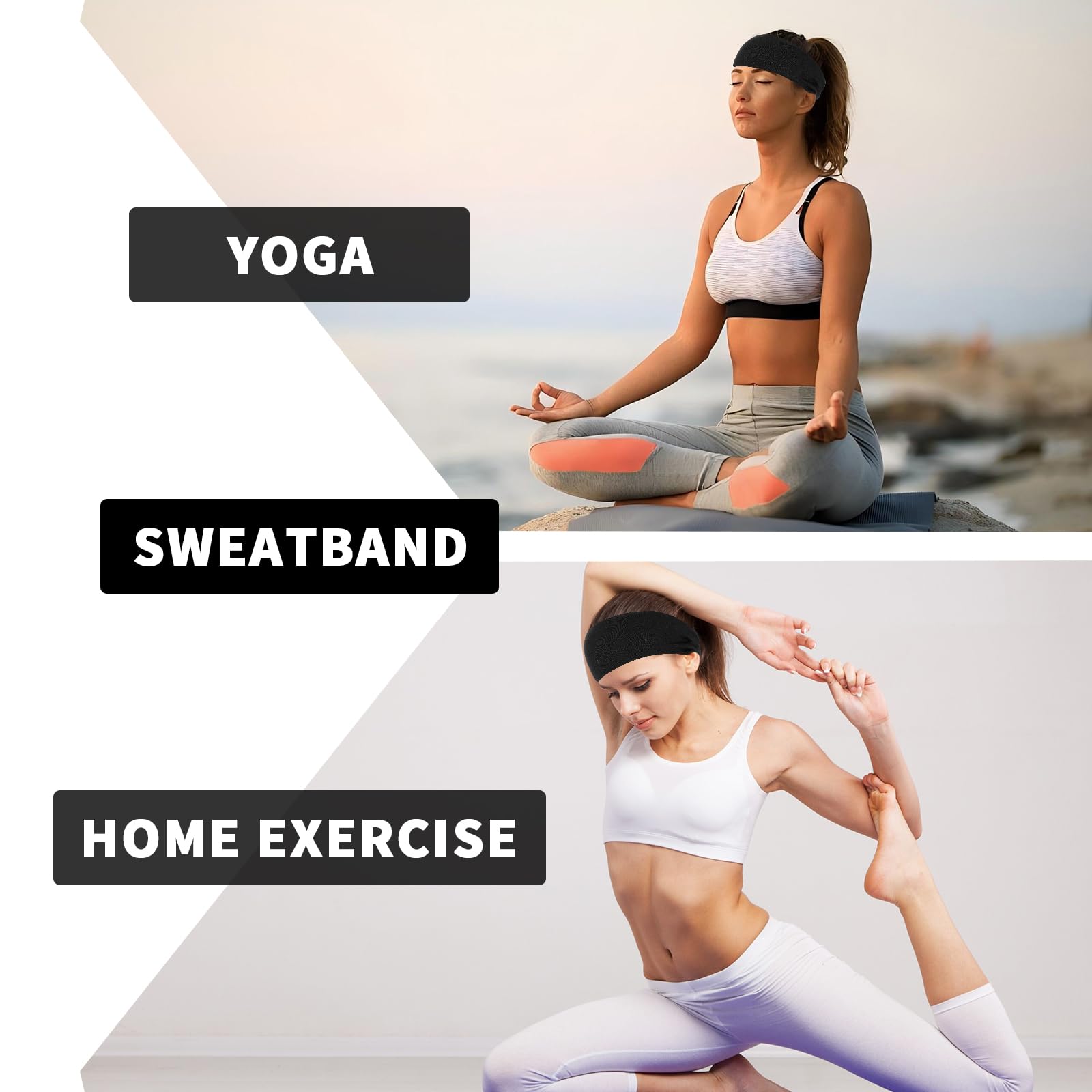 Diademas deportivas para mujer, absorbe la humedad, elegante, cómoda y elástica, antideslizante, deportes, yoga, artículos esenciales para correr, absorción de sudor y secado rápido