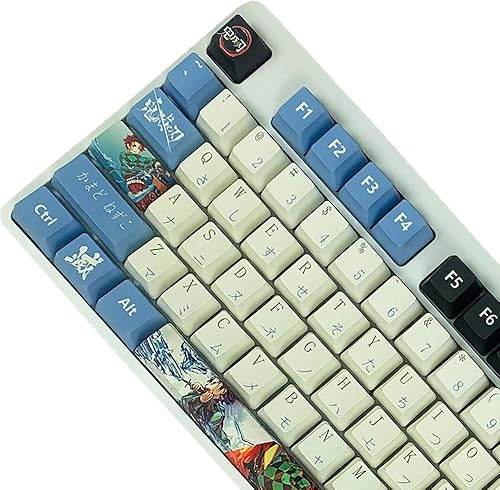Miniatura 6 de Teclas japonesas de anime Demon Slayer 108 PBT sublimación de tinte Perfil OEM para teclado mecánico Cherry Mx Gateron Kailh Switch (solo teclas)
