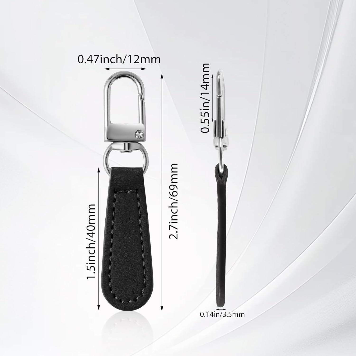 Deoward Zipper Pull Replacement Leather Handle Detachable Zipper Repair Tab for Luggage, Backpacks, Suitcases, Jackets, Purses, Handbags (8 PCS) - Image 3