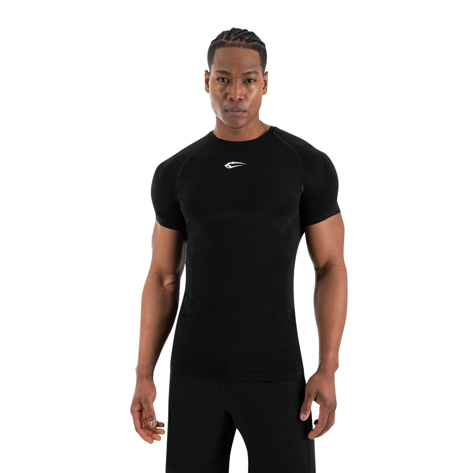 SMILODOX Kompressionsshirt Herren Carnos, Muskelbetontes T-Shirt, Enganliegendes Fitness Shirt, Seamless & Atmungsaktives Trainingshirt mit Body Mapping & feuchtigkeitsregulierung, Gym & Workout