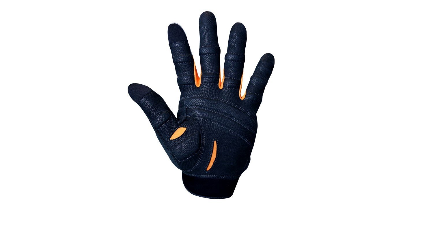 Guantes De Fitness BIONIC Para Hombre - Palma De Cuero, Ajuste Natural, Color Gris/Naranja