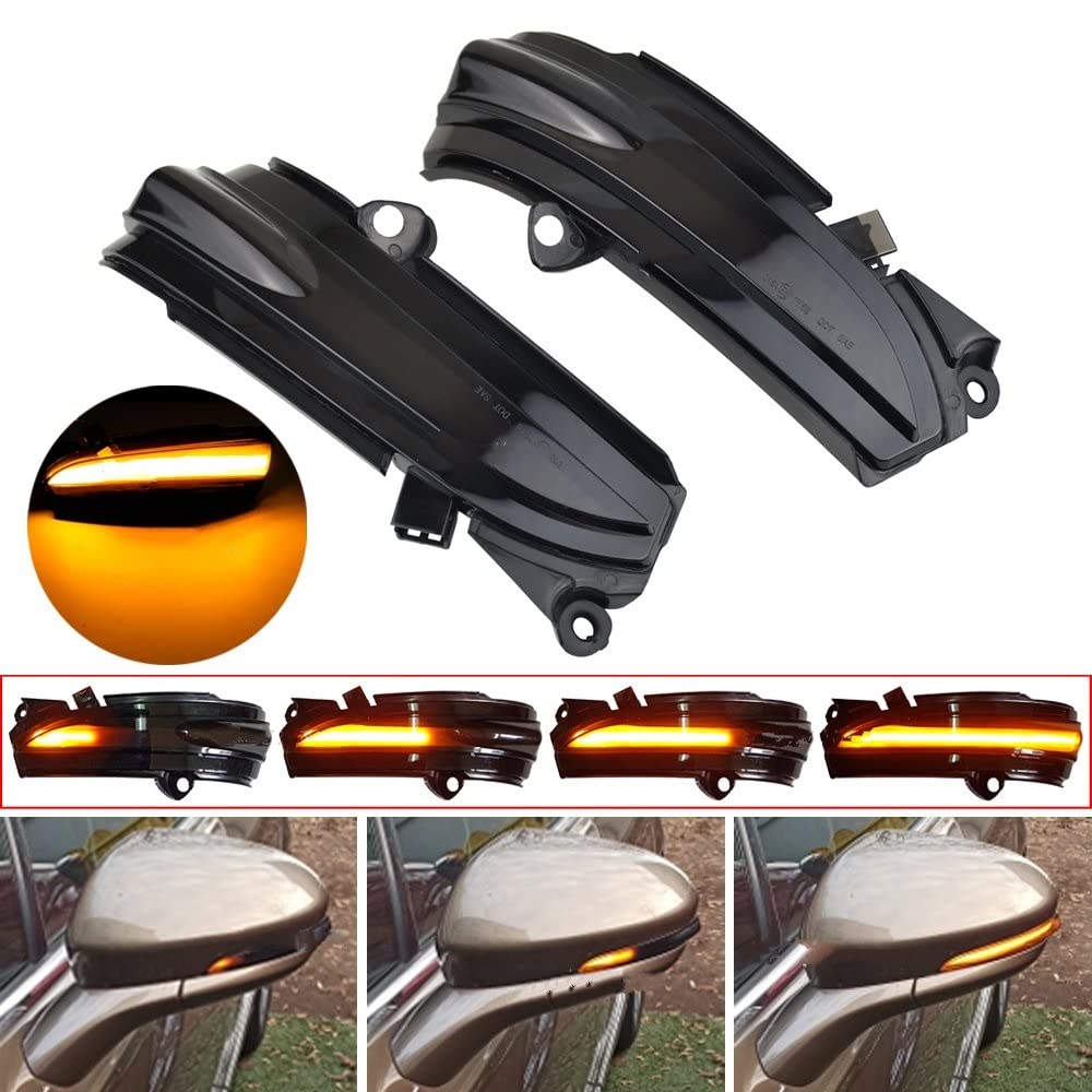 Indicatori di direzione Per Ford Per Mondeo Per MK5 2014-2019 MK V 5 LED Ala Laterale Specchietto Retrovisore Indicatore Dinamico Lampeggiante Indicatore di direzione(Yellow