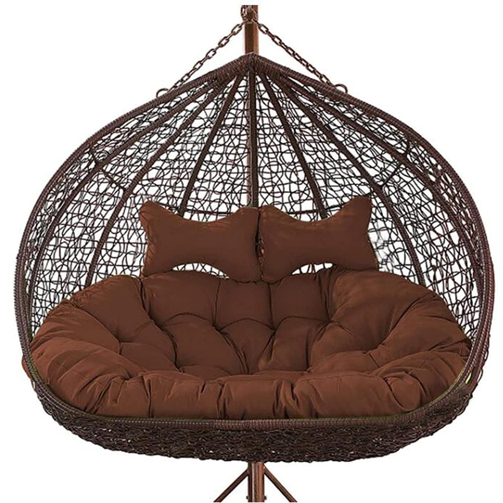 XIAOLIN Egg Chair Cushions Double Swing Chair Cushion, Hanging Basket Chair Cushions Thick Chair Cloth Mat Patio Garden, 145x 100 Cm(Color:05)