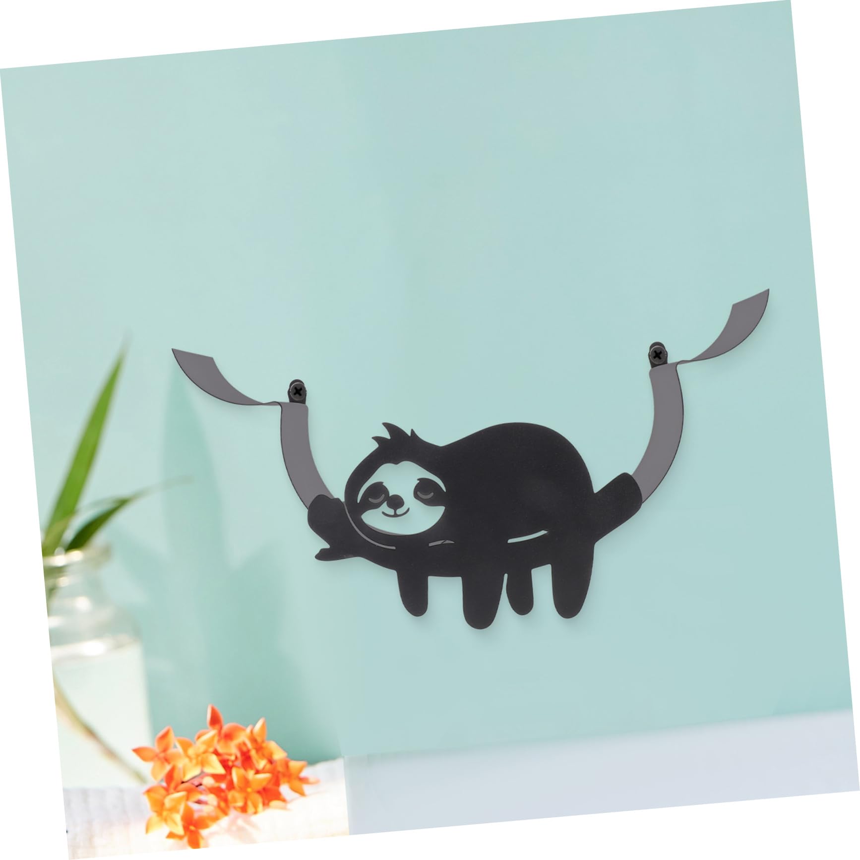 Lustiger Eisen aus Wandmontage zur Toilettenpapierhalter in Schwarz