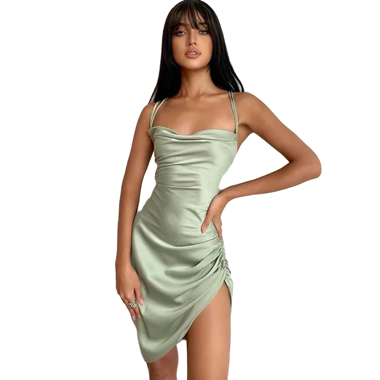 Abito Donna Invernale Festa Senza Schiena Estiva Mini Vestito Sottile Cinghia Sottile Outfit Elegante Donna Donna Vestiti di Compleanno di Moda