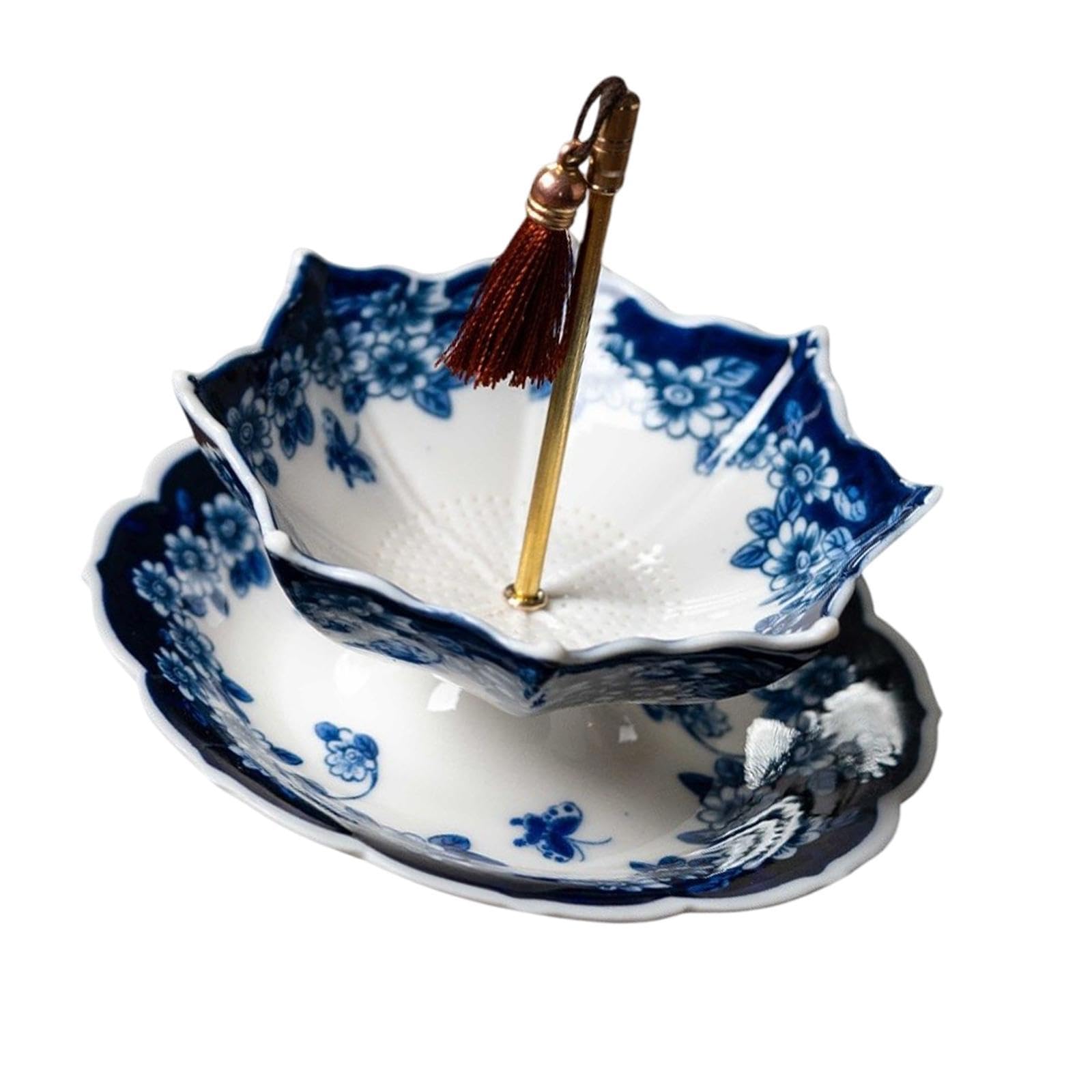 Coador de chá de cerâmica de porcelana Coador de folhas de chá de cerâmica Vazamento de