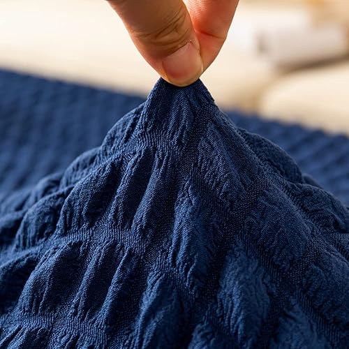 Miniatura 9 de Funda elástica para otomana de sirsaca color borgoña, rectangular, súper ajuste, funda para reposapiés con falda, lavable, plegable, protector de