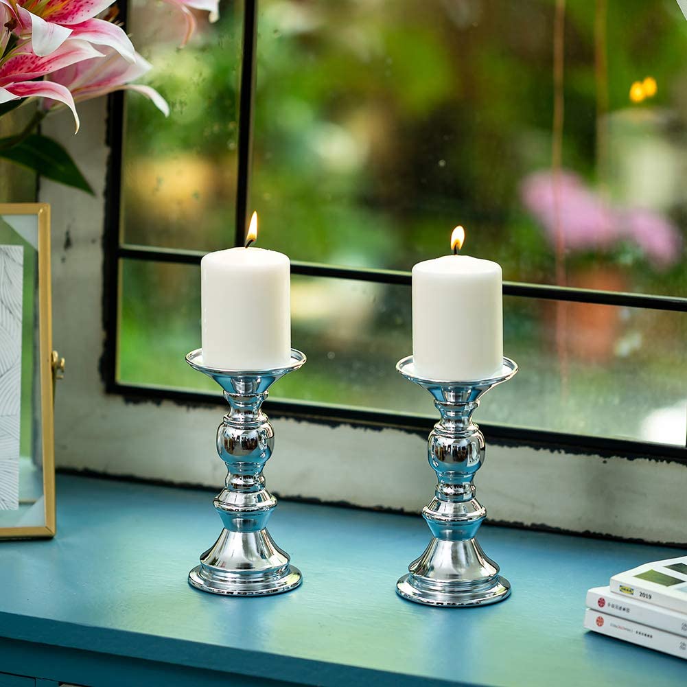 Portavelas De Metal Con Estrella De 7 Puntas - Estilo Wicca, Pagano O Decorativo, En Plateado, Dorado O Cobre