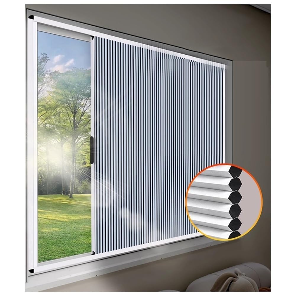 Finestre scorrevoli in Alluminio, Porte a Soffietto Pieghevoli, Divisorio per la Privacy(800x1200mm)