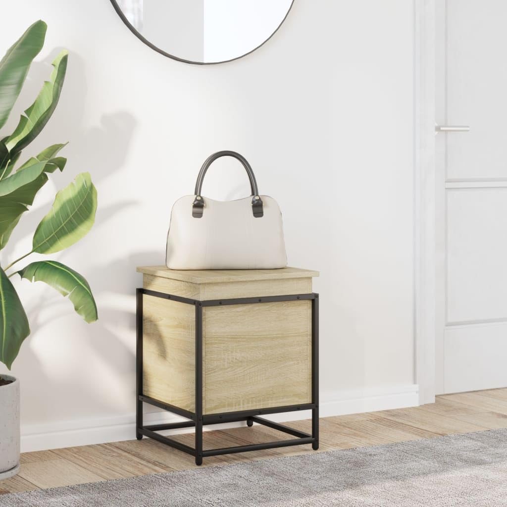 ShGaxin Aufbewahrungsbox mit Deckel, Holz, Sonoma-Eiche, 40 x 40 x 51,5 cm, Spielzeugtruhe, Aufbewahrungsbox, Schlafzimmer, Möbel, Bauchtruhe mit Sitz, Aufbewahrungsmöbel - 848790