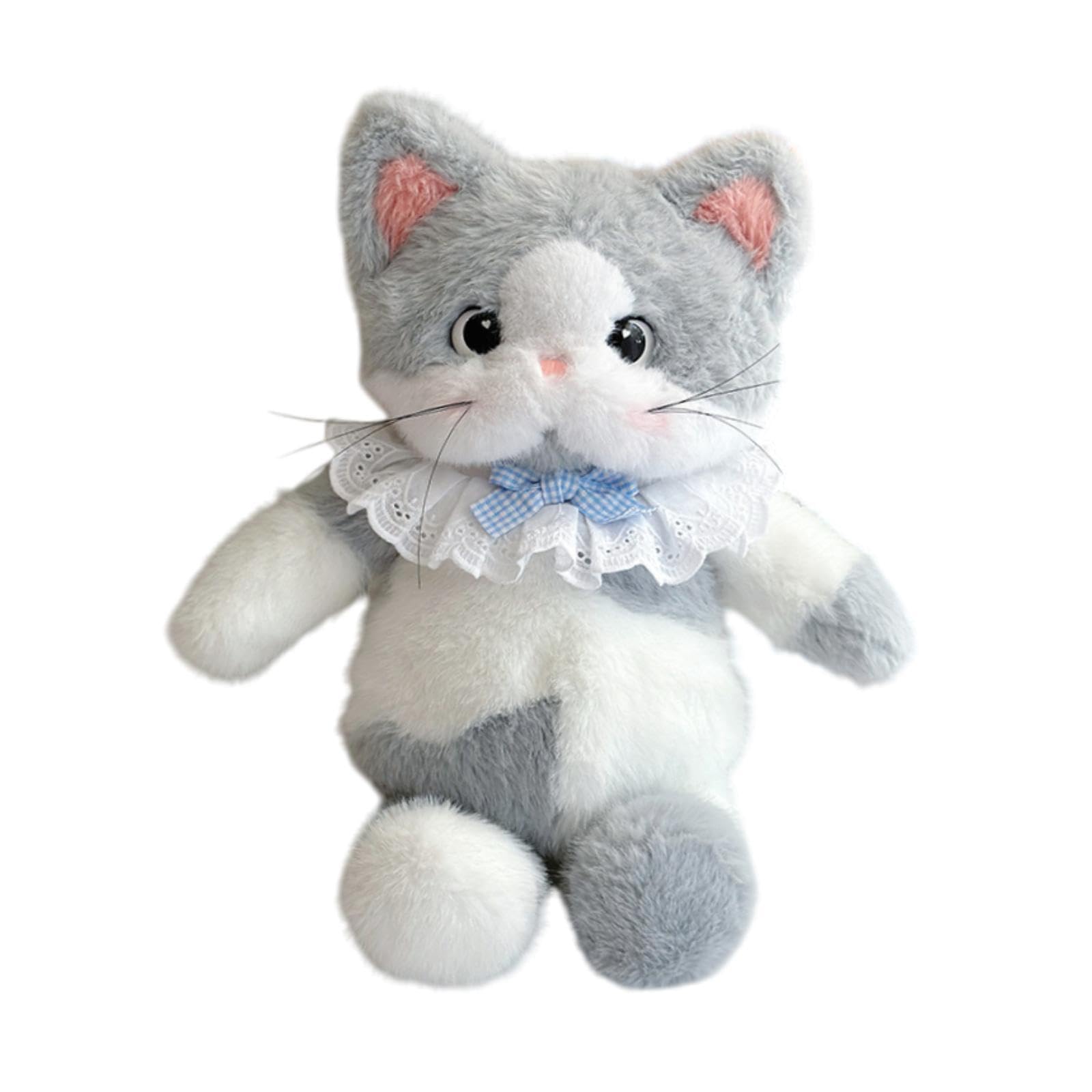HEAVENGLOW Cute Stuffed Cat Backpack Lovey Soft Travel Daypack for Adults Kids Shopping White Gray|1 Backpack|Clothing, Shoes & Accessories-picture-47
