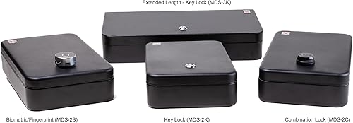 Miniatura 8 de Caja fuerte para cajones de medicamentos (cerradura de llave, 11-34 pulgadas de largo x 7 pulgadas de ancho x 2-78 pulgadas de alto)
