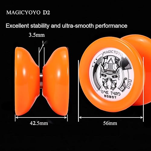 Miniatura 6 de Yoyo profesional D2 Yoyo U con rodamiento ligero para aficionados, principiantes, jugadores profesionales, regalo para niños, Yoyo ligero