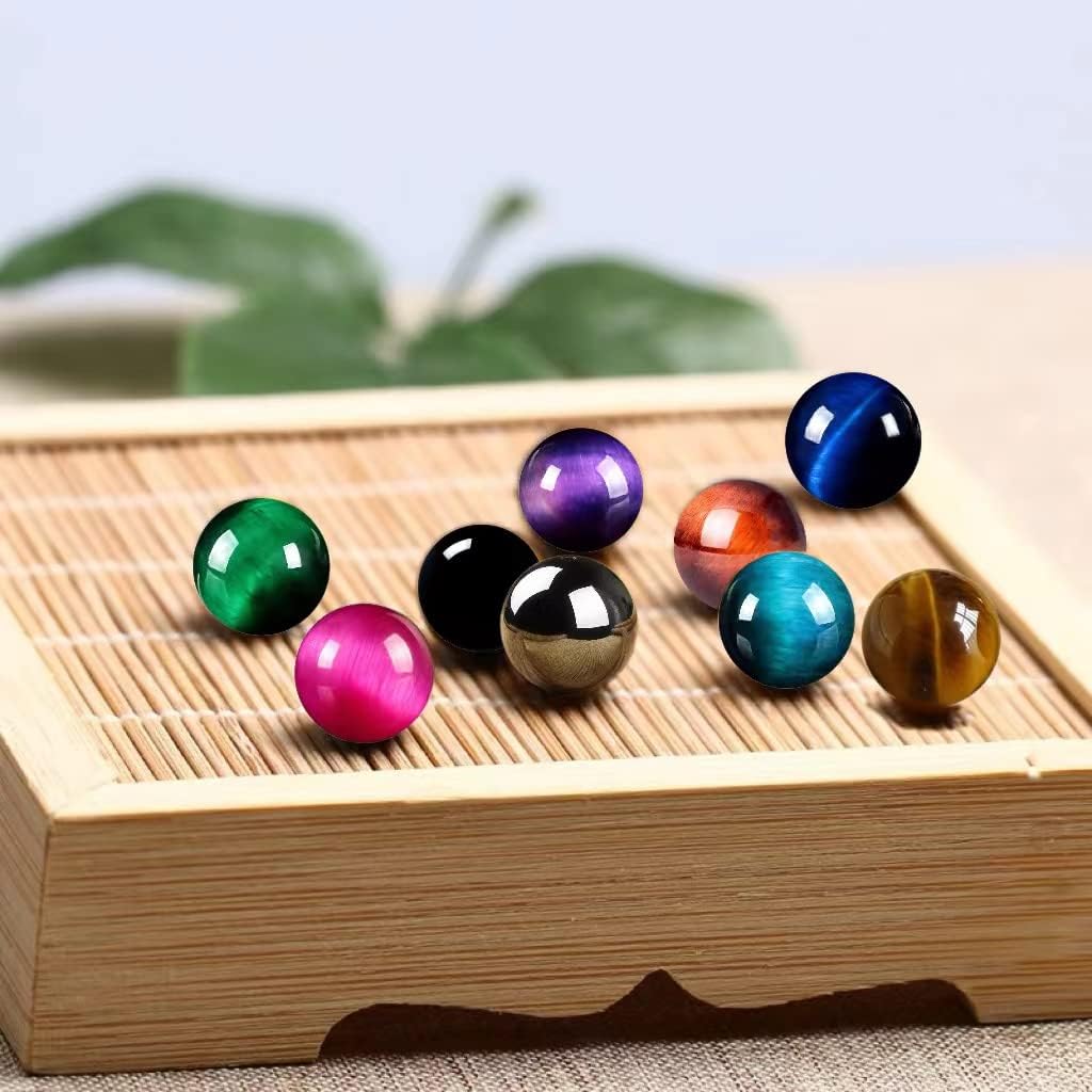 2Pcs Triple Protection Bracelet,Natural Tigers Eye Black Obsidian and Hematite 8 MM Beads Bracelet for Men Women Gift, Healing Crystal Bracelet Bring Luck and Prosperity and Happiness - Image 4