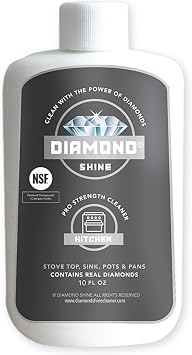 Diamond Shine Kitchen Cleaner - Clean, Polish, Restore Glass/Ceramic Cooktops, Stainless Steel - 10 oz