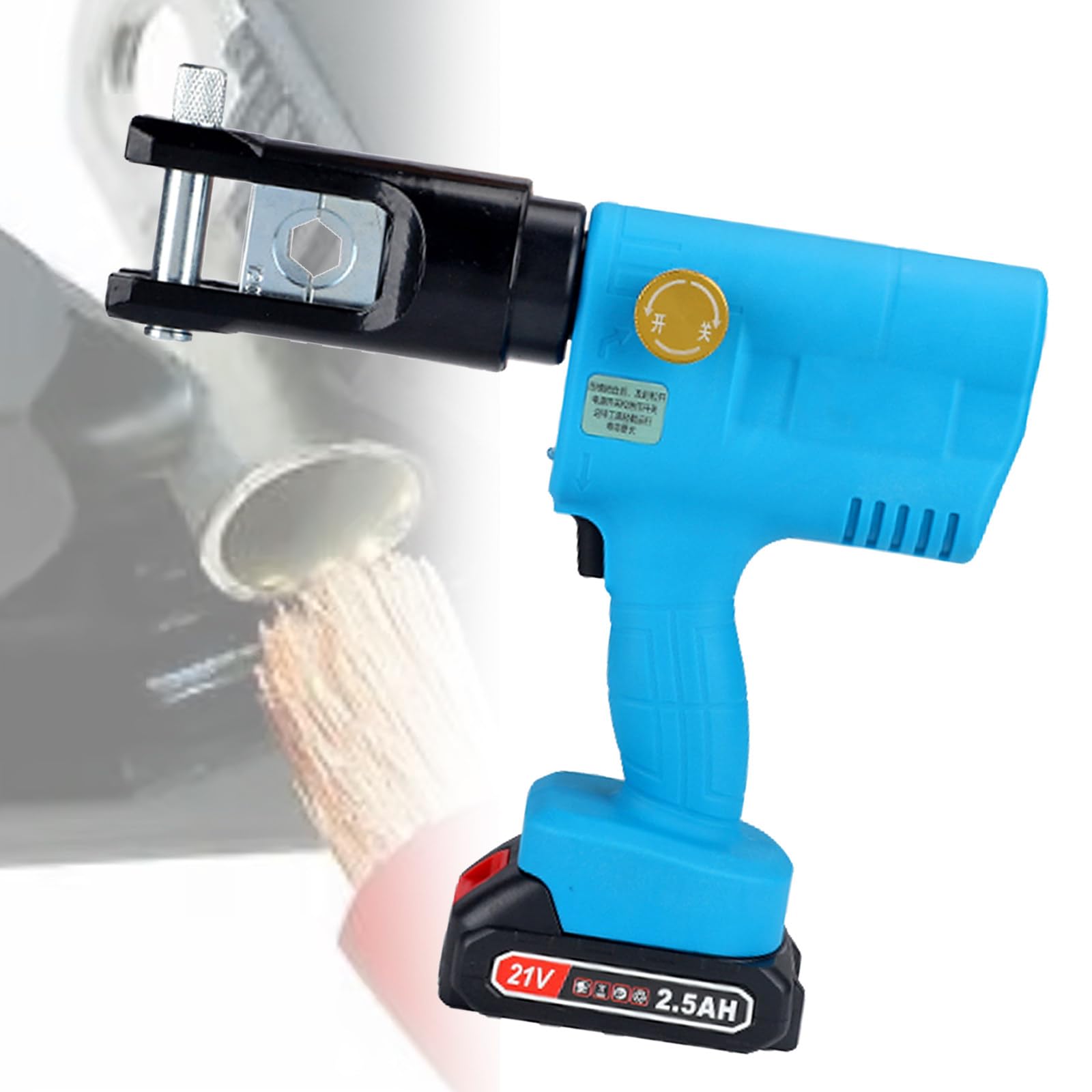 AYCDL Battery Powered Hydraulic Pliers, Cordless Hydraulic Crimper, for Copper Aluminum Terminals Transitions, Professional Electric Wiring Tool