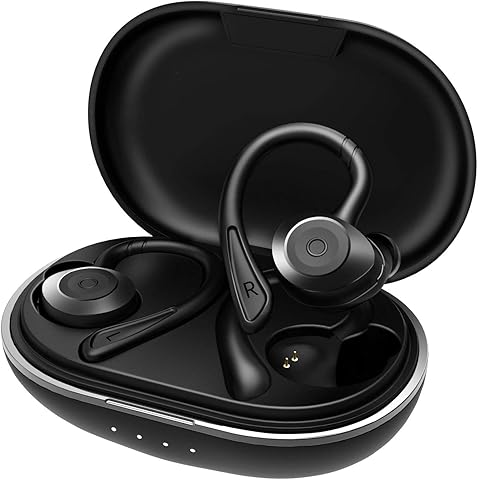 dyplay Sports buds Wireless Headphones Bluetooth 5.0 Earphones IPX7 Waterproof In Ear Headphones with Mic and Stereo Sound Auto Paring 40H Playtime True Wireless Earbuds for Sports Running Fitness