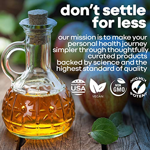 5X Potent Apple Cider Vinegar Capsules Plus Keto Bhb - Fat Burner and Weight Loss Supplement Detox for Women and Men 120 Vegan Pills