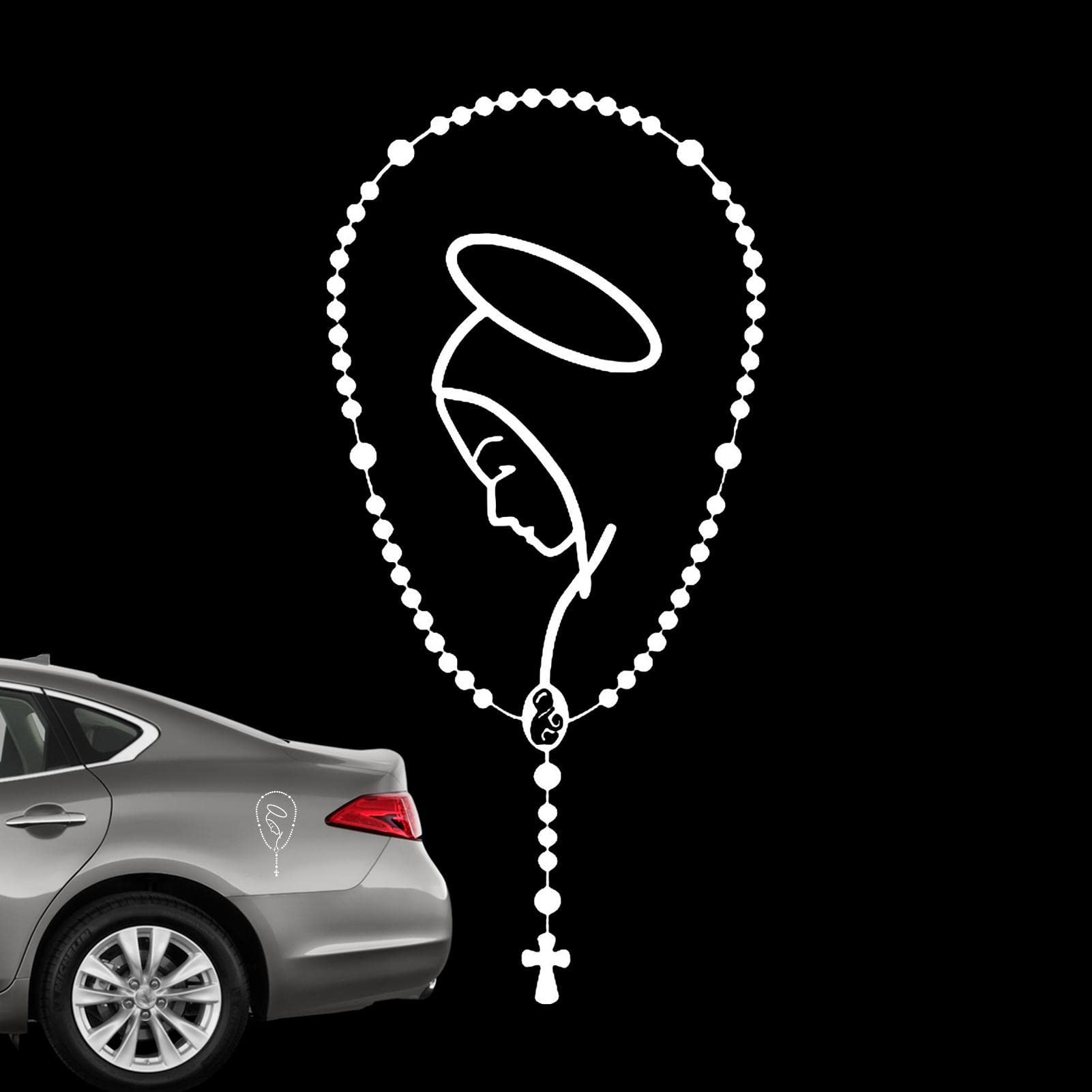 Veeteah Car Decal Sticker | Adhesive Car Jesus Stickers - Jesus Decal Waterproof Cross Fashion Window Laptop Walls Trucks