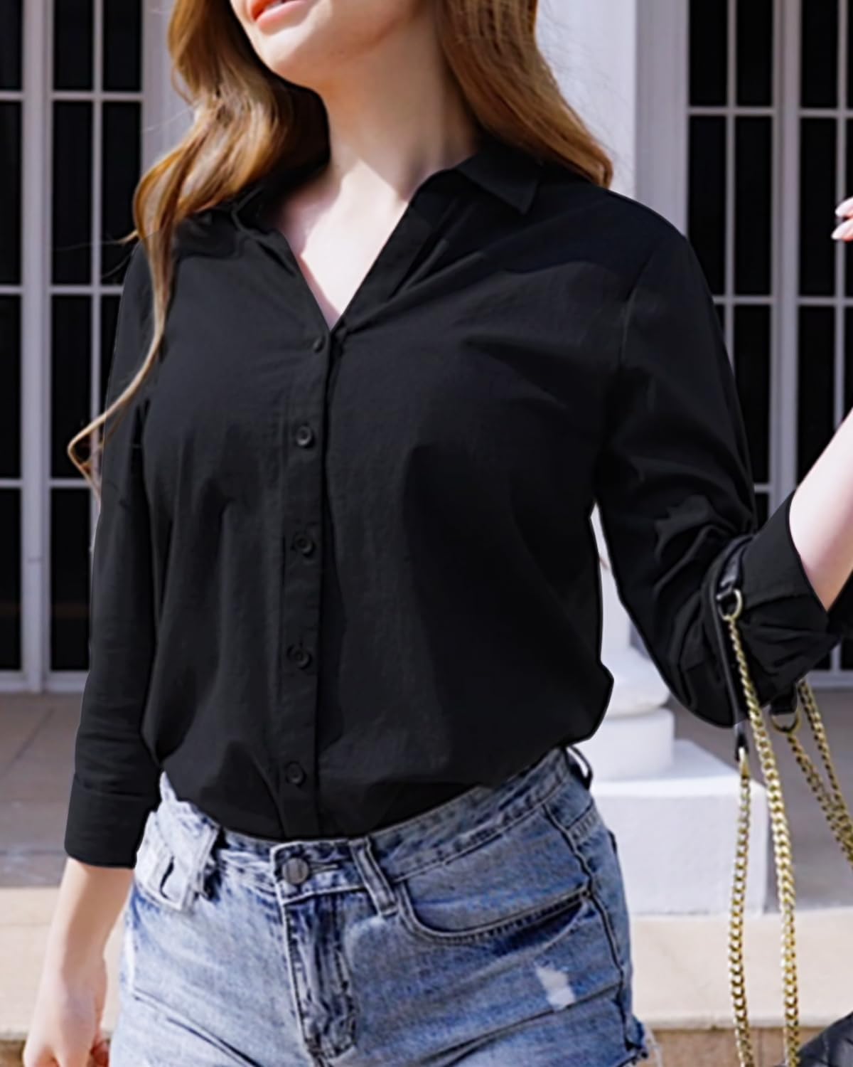 Womens Long Sleeve Button Down Shirts Cotton Linen Dress Shirts Casual Summer Tops Work Blouses 2026 - Image 5